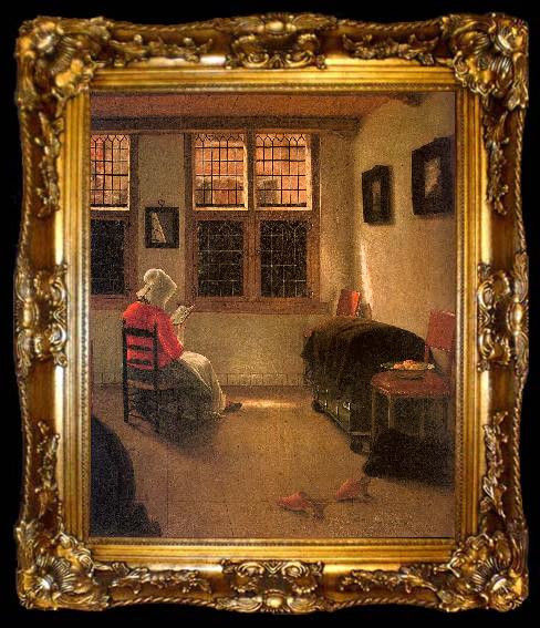 framed  Pieter Janssens Elinga Woman Reading_l, ta009-2